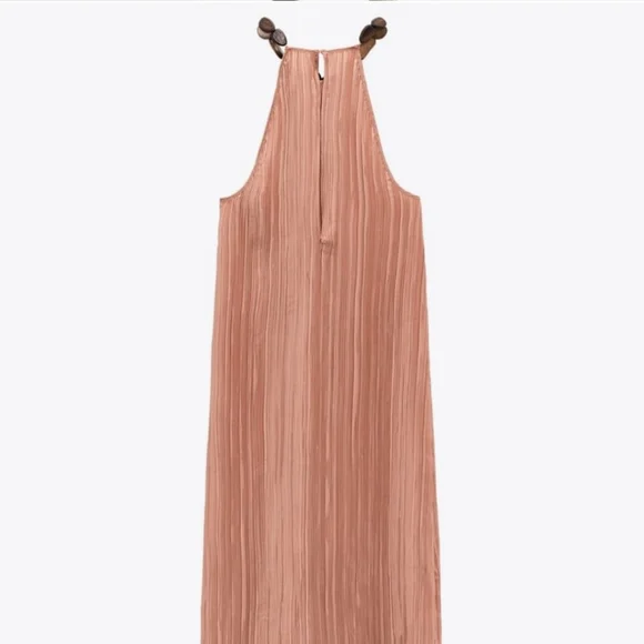 NWOT ZARA wood bead halter dress - Picture 5 of 8